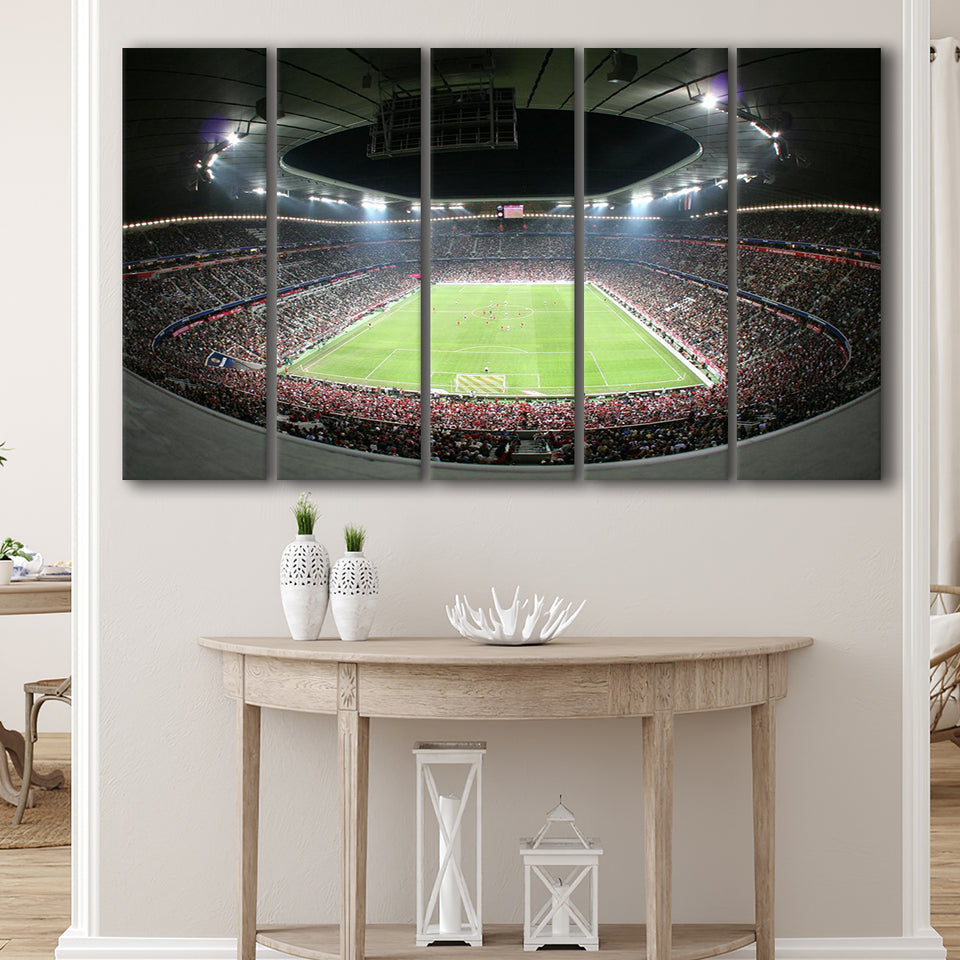 Allianz Arena Football Stadium, Stadium Canvas, Sport Art, Gift for him, Multi Panels B, Canvas Prints Wall Art Decor