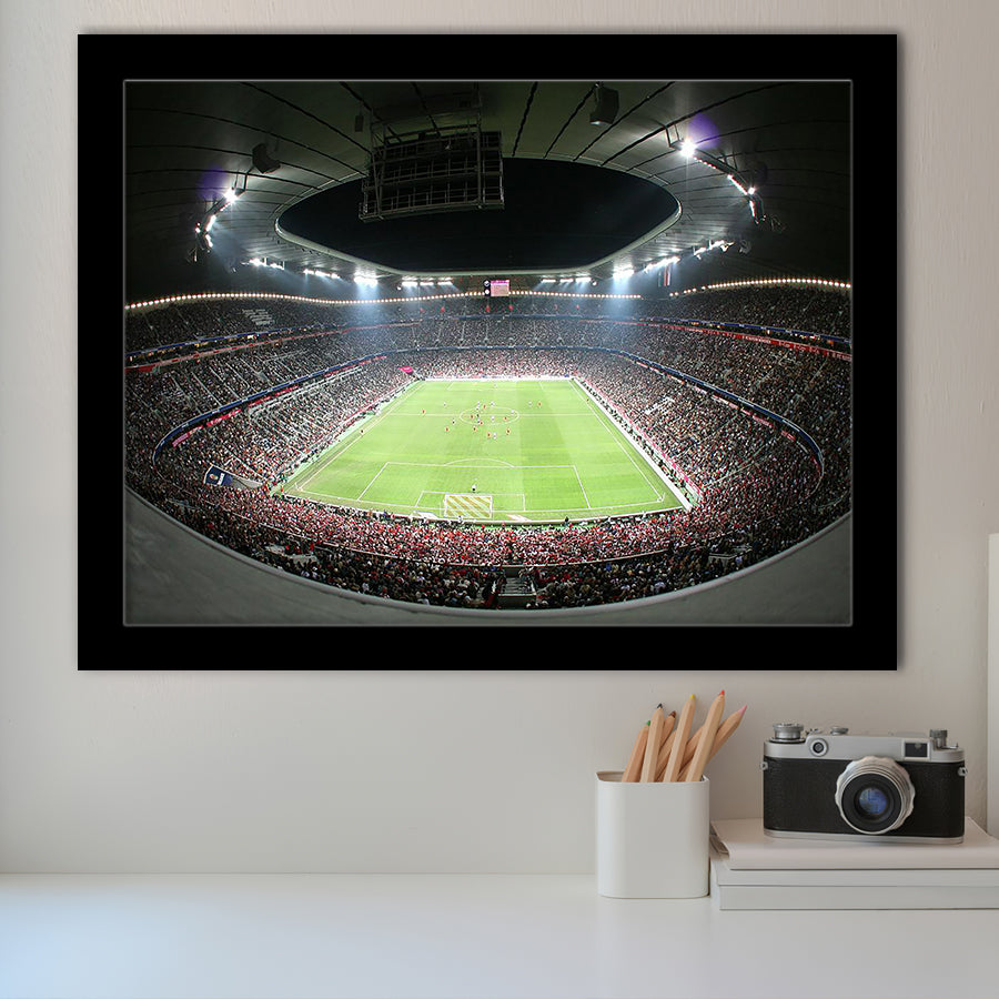 Allianz Arena Football Stadium, Stadium Canvas, Sport Art, Gift for him, Framed Art Prints Wall Art Decor, Framed Picture