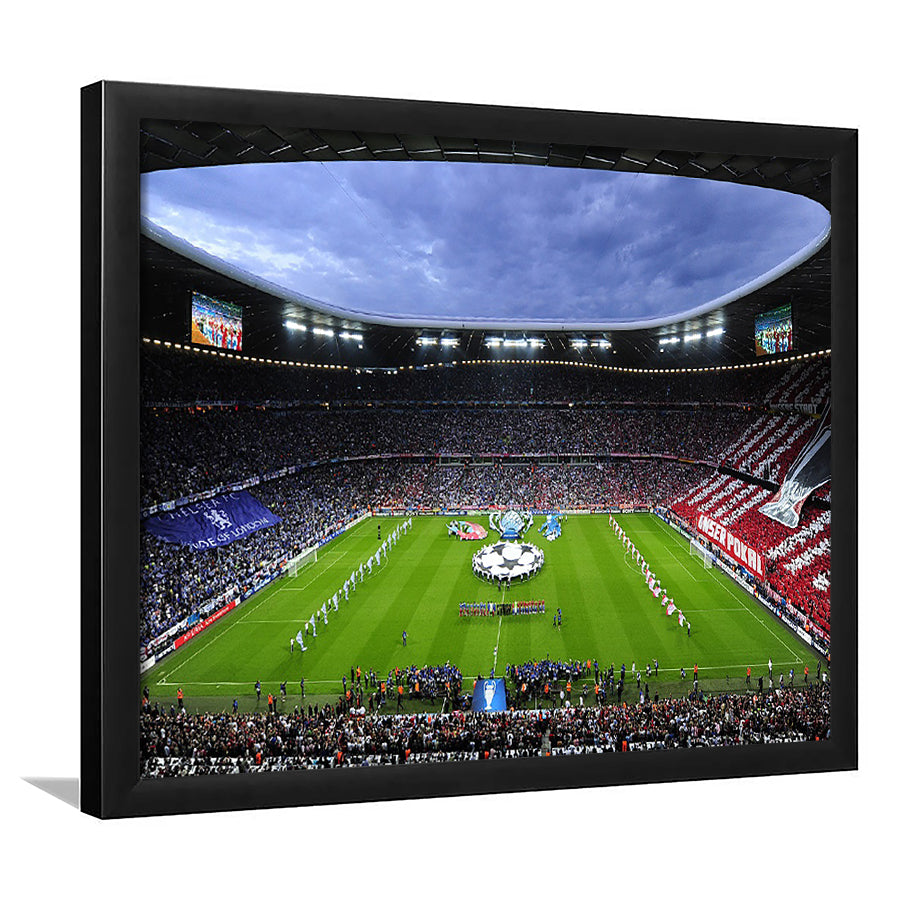 Allianz Arena Munich Germany, Stadium Canvas, Sport Art, Gift for him, Framed Art Prints Wall Art Decor, Framed Picture