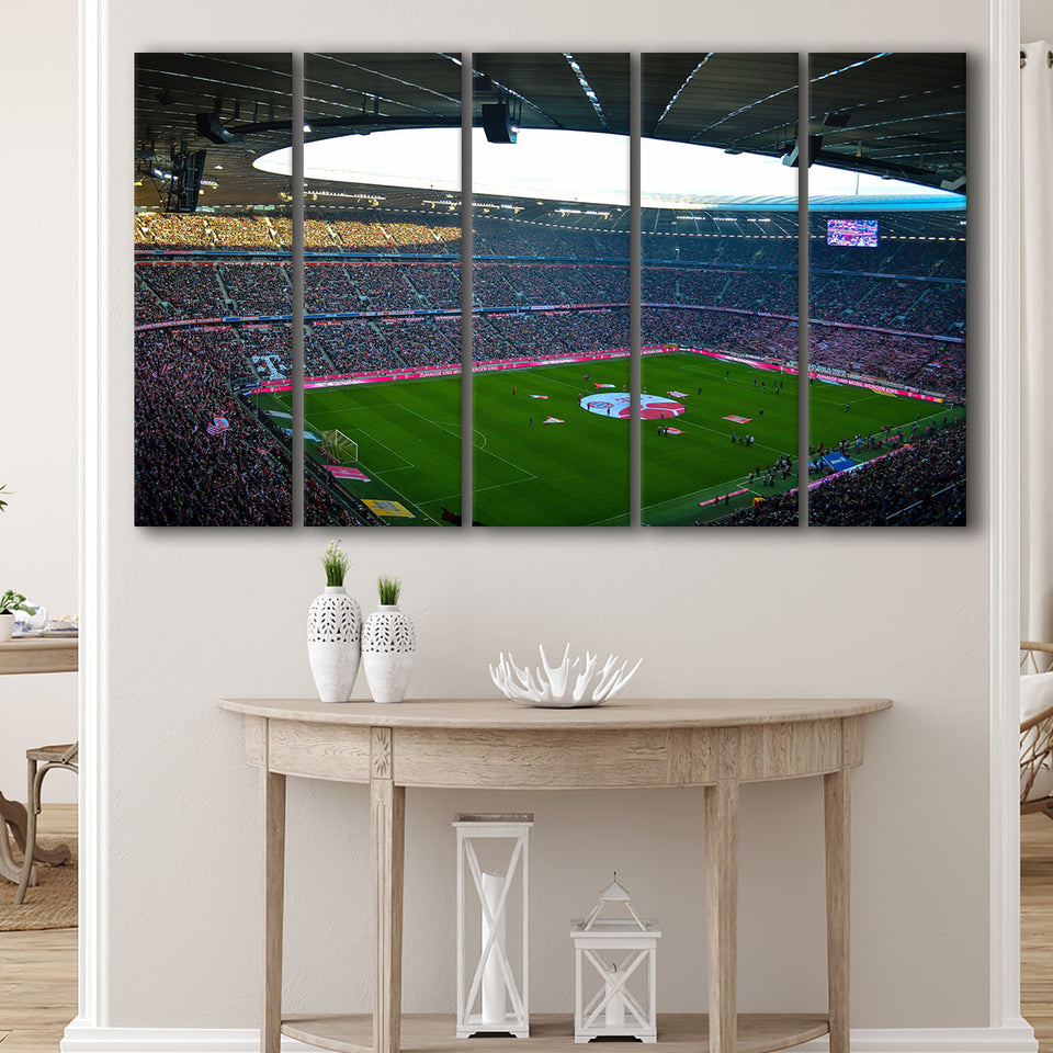 Allianz Arena Munich, Stadium Canvas, Sport Art, Gift for him, Multi Panels B, Canvas Prints Wall Art Decor