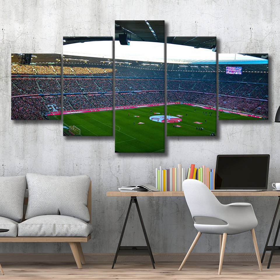 Allianz Arena Munich, Stadium Canvas, Sport Art, Large Canvas, Multi Panels, Canvas Prints Wall Art Decor