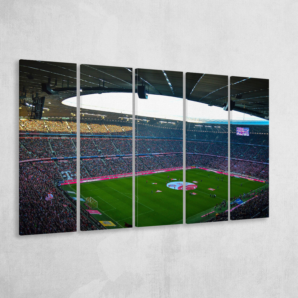 Allianz Arena Munich, Stadium Canvas, Sport Art, Gift for him, Multi Panels B, Canvas Prints Wall Art Decor