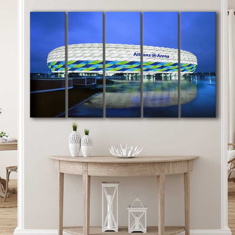 Allianz Stadium in Germany, Stadium Canvas, Sport Art, Gift for him,100 Multi Panels B, Canvas Prints Wall Art Decor