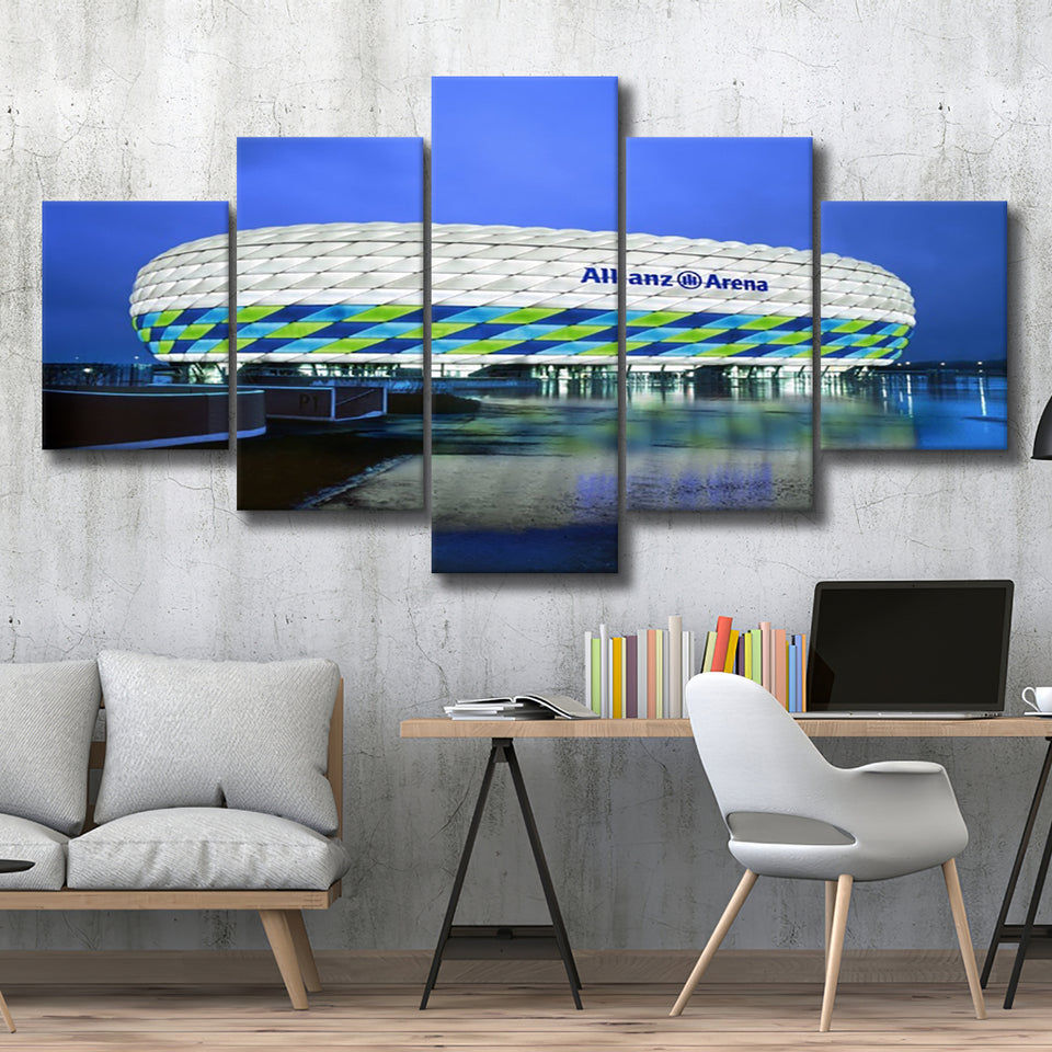 Allianz Stadium in Germany, Stadium Canvas, Sport Art, Large Canvas,V1 Multi Panels, Canvas Prints Wall Art Decor