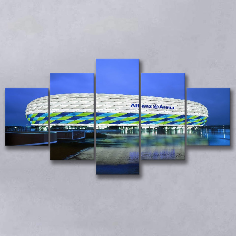Allianz Stadium in Germany, Stadium Canvas, Sport Art, Large Canvas,V1 Multi Panels, Canvas Prints Wall Art Decor