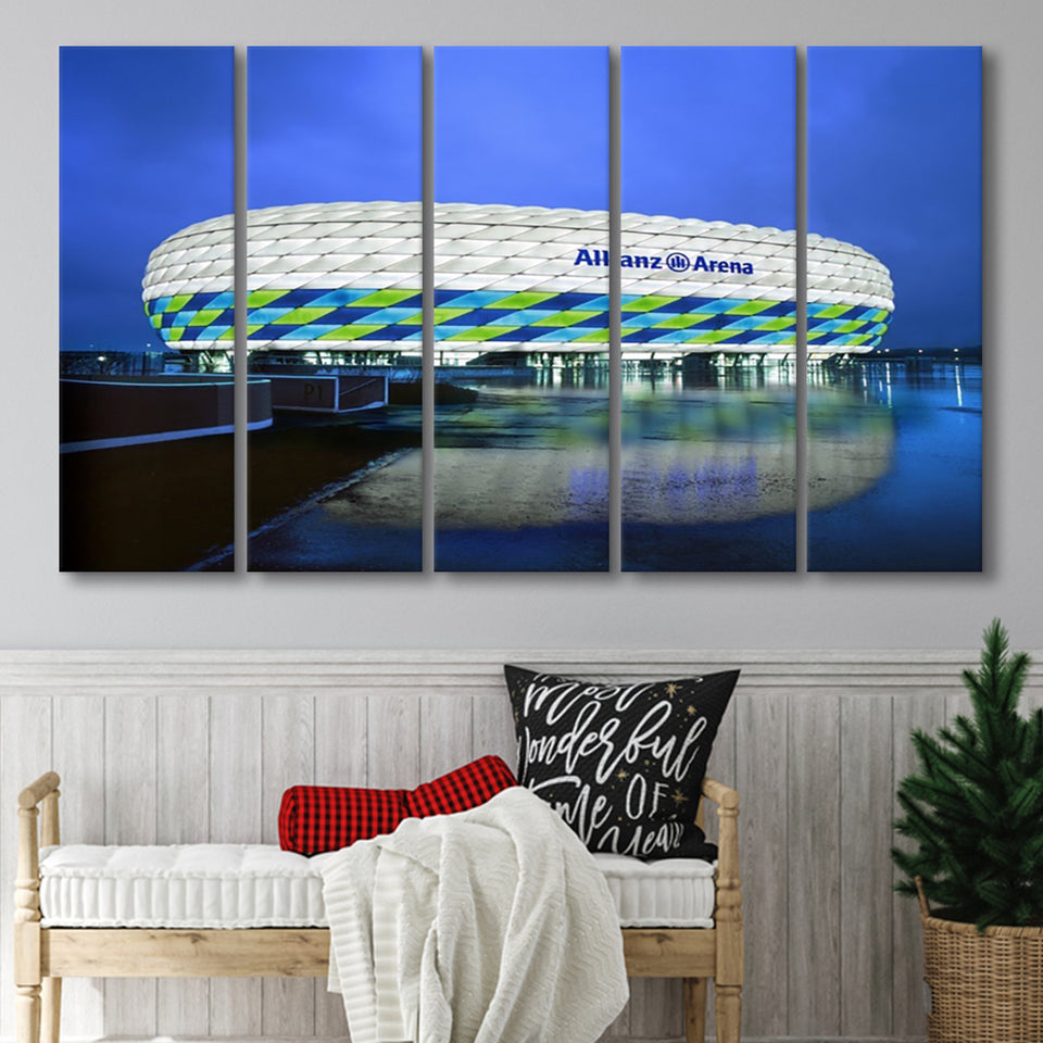 Allianz Stadium in Germany, Stadium Canvas, Sport Art, Gift for him,100 Multi Panels B, Canvas Prints Wall Art Decor