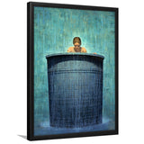 Alone In The Rain Painting Art Framed Art Prints Wall Decor, Framed Picture, Large Picture