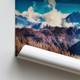 Alps Mountains House In Mountains Poster Prints Wall Art Decor, Unframe, Poster Art