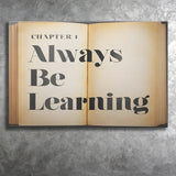 Always Be Learning Canvas Prints Wall Art - Painting Canvas,Office Business Motivation Art, Wall Decor