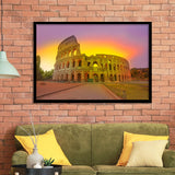 Amazing Sunrise at Rome Colosseum, Stadium Canvas, Sport Art, Gift for him, Framed Art Prints Wall Art Decor, Framed Picture