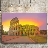 Amazing Sunrise at Rome Colosseum, Stadium Canvas, Sport Art, Gift for him, Fan Gift, Canvas Prints Wall Art Decor