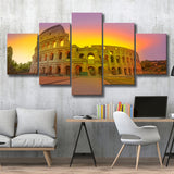 Amazing Sunrise at Rome Colosseum, Stadium Canvas, Sport Art, Large Canvas, Multi Panels, Canvas Prints Wall Art Decor