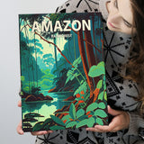 Amazon Rainforest Retro Art Print ,City Art Print, Large Canvas, Canvas Print Wall Art Home Decor