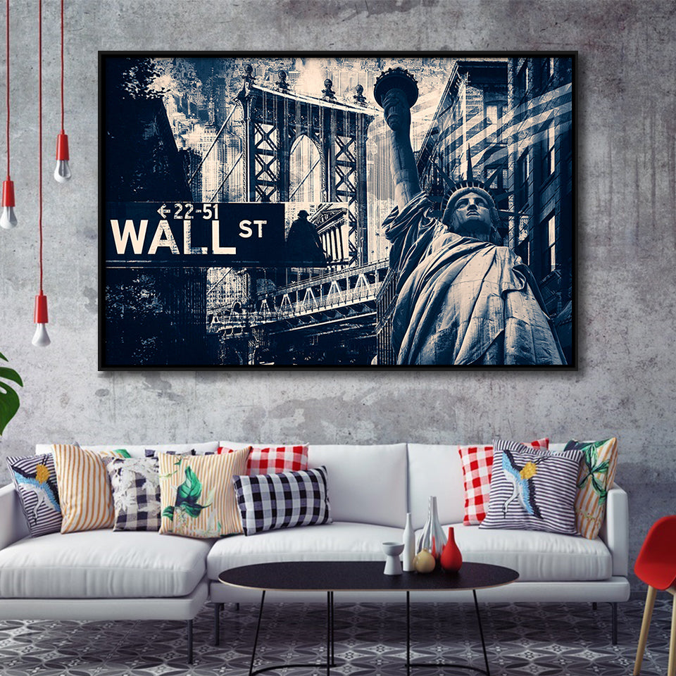 America Wall Art Framed Canvas Prints Wall Art Decor, Framed Picture, Floating Frame