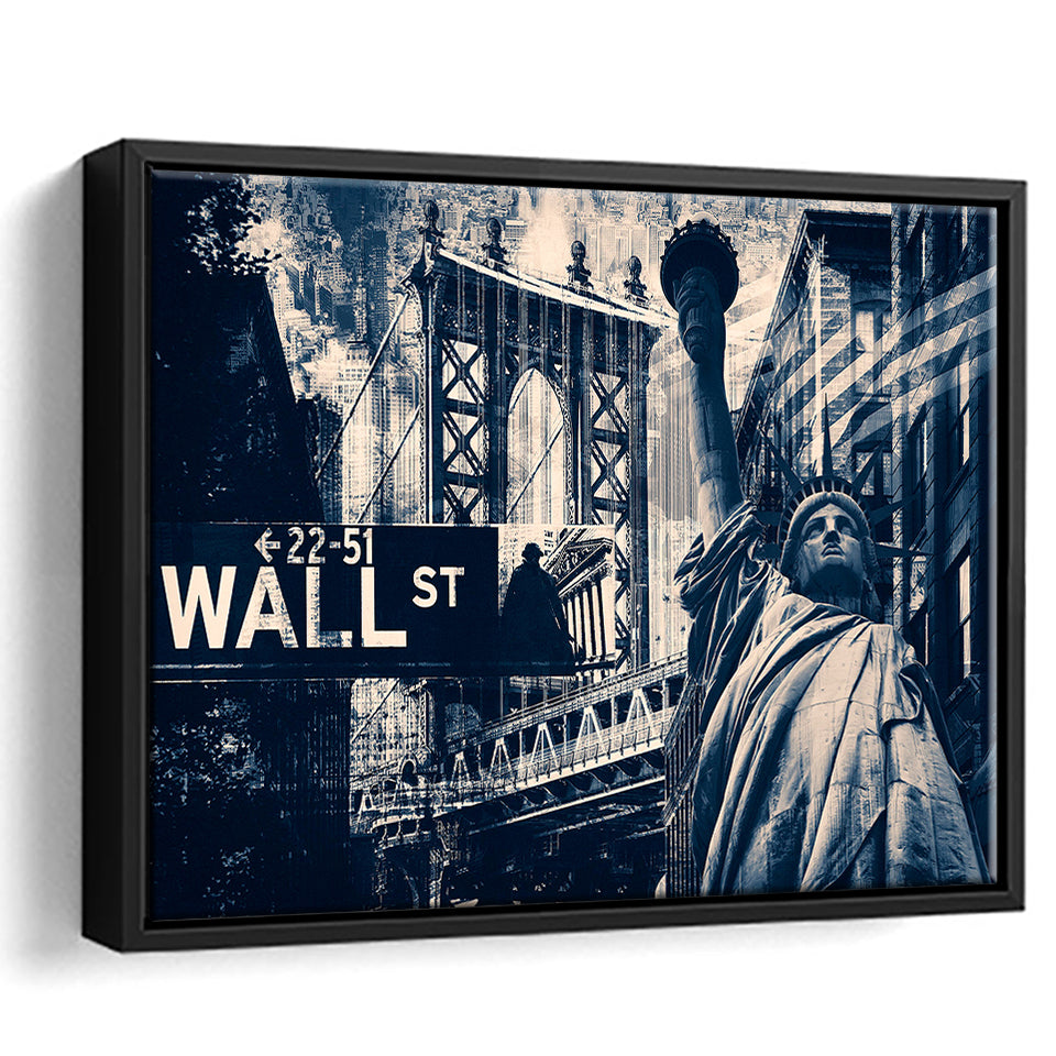 America Wall Art Framed Canvas Prints Wall Art Decor, Framed Picture, Floating Frame