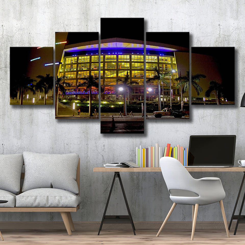 American Airline Arena, Stadium Canvas, Sport Art, Large Canvas,V1 Multi Panels, Canvas Prints Wall Art Decor
