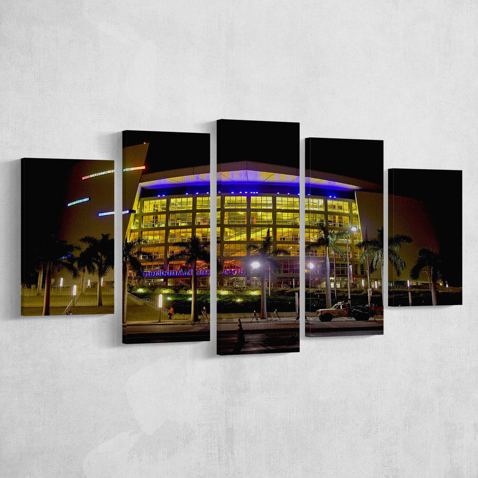 American Airline Arena, Stadium Canvas, Sport Art, Large Canvas,V1 Multi Panels, Canvas Prints Wall Art Decor