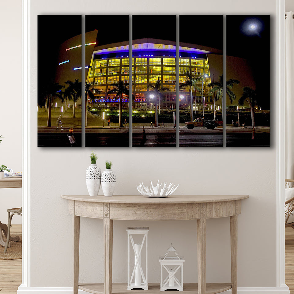 American Airline Arena, Stadium Canvas, Sport Art, Gift for him,100 Multi Panels B, Canvas Prints Wall Art Decor