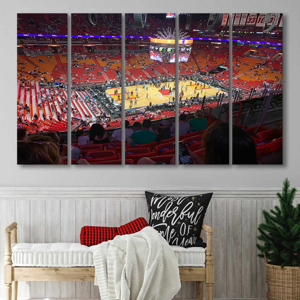 American Airline Arena, Stadium Canvas, Sport Art, Gift for him, Multi Panels B, Canvas Prints Wall Art Decor