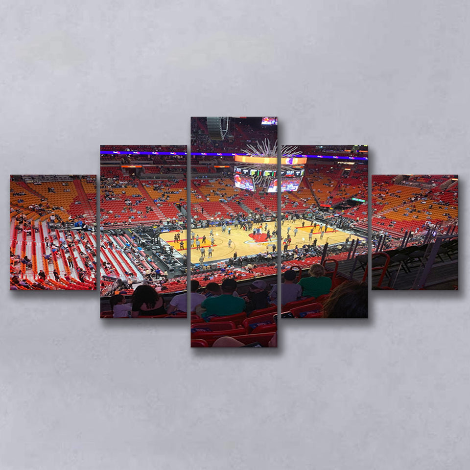 American Airline Arena, Stadium Canvas, Sport Art, Large Canvas, Multi Panels, Canvas Prints Wall Art Decor