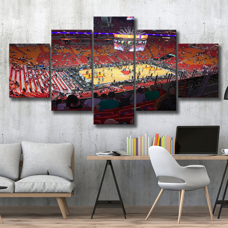 American Airline Arena, Stadium Canvas, Sport Art, Large Canvas, Multi Panels, Canvas Prints Wall Art Decor