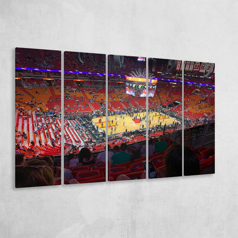 American Airline Arena, Stadium Canvas, Sport Art, Gift for him, Multi Panels B, Canvas Prints Wall Art Decor