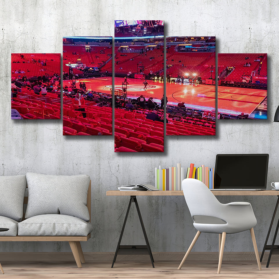 American Airline Red Arena, Stadium Canvas, Sport Art, Large Canvas, Multi Panels, Canvas Prints Wall Art Decor