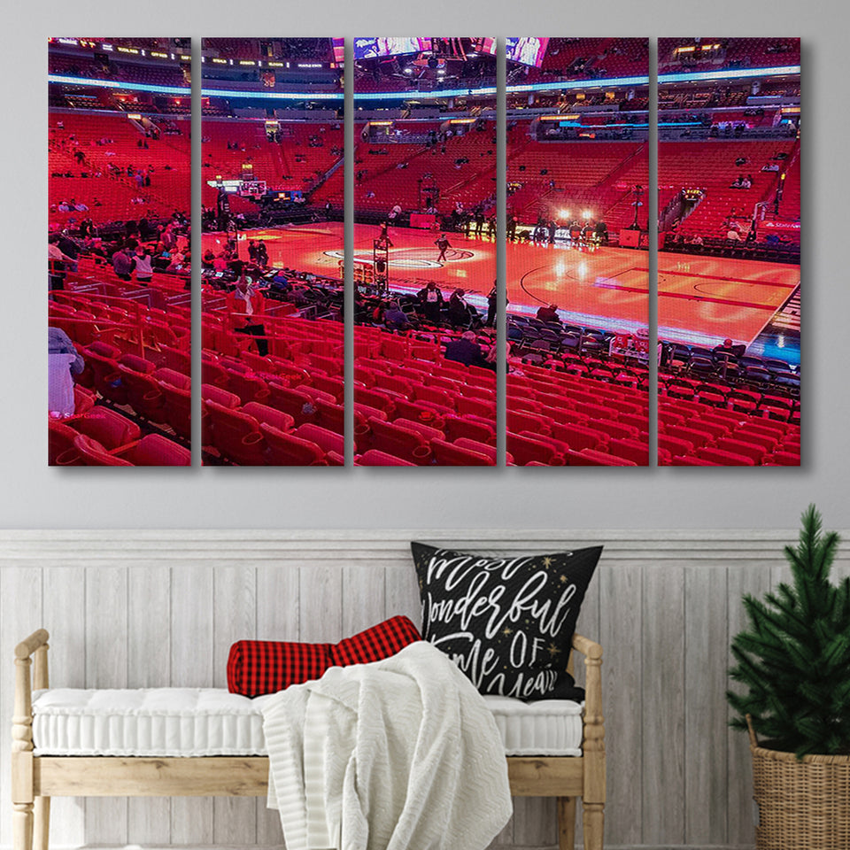 American Airline Red Arena, Stadium Canvas, Sport Art, Gift for him, Multi Panels B, Canvas Prints Wall Art Decor