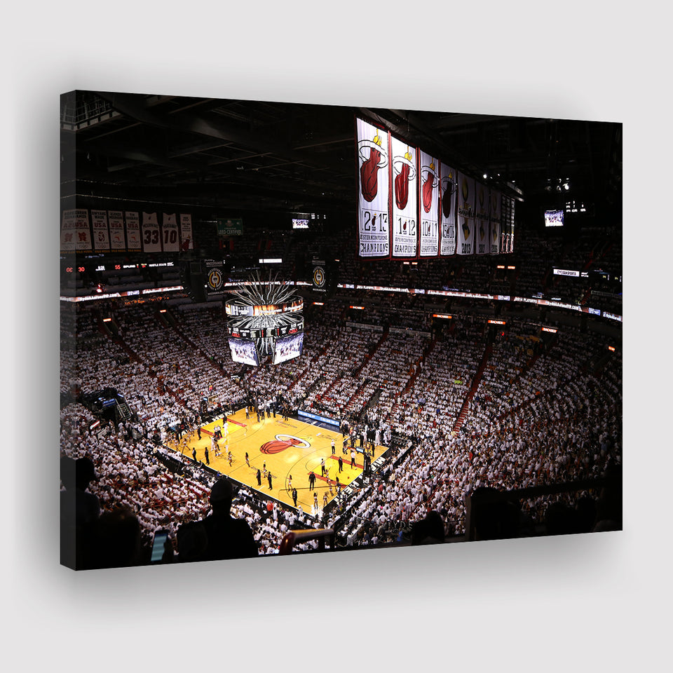 American Airlines Arena Inside, Stadium Canvas, Sport Art, Gift for him, Fan Gift, Canvas Prints Wall Art Decor