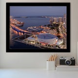 American Airlines Arena Night, Stadium Canvas, Sport Art, Gift for him, Framed Art Prints Wall Art Decor, Framed Picture