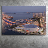 American Airlines Arena Night, Stadium Canvas, Sport Art, Gift for him, Fan Gift, Canvas Prints Wall Art Decor
