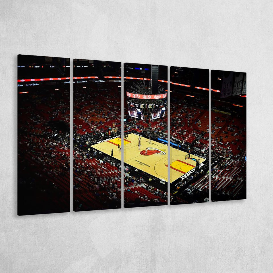 American Airlines Arena View, Stadium Canvas, Sport Art, Gift for him, Multi Panels B, Canvas Prints Wall Art Decor