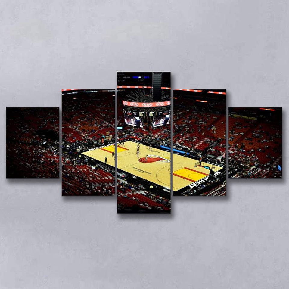 American Airlines Arena View, Stadium Canvas, Sport Art, Large Canvas, Multi Panels, Canvas Prints Wall Art Decor