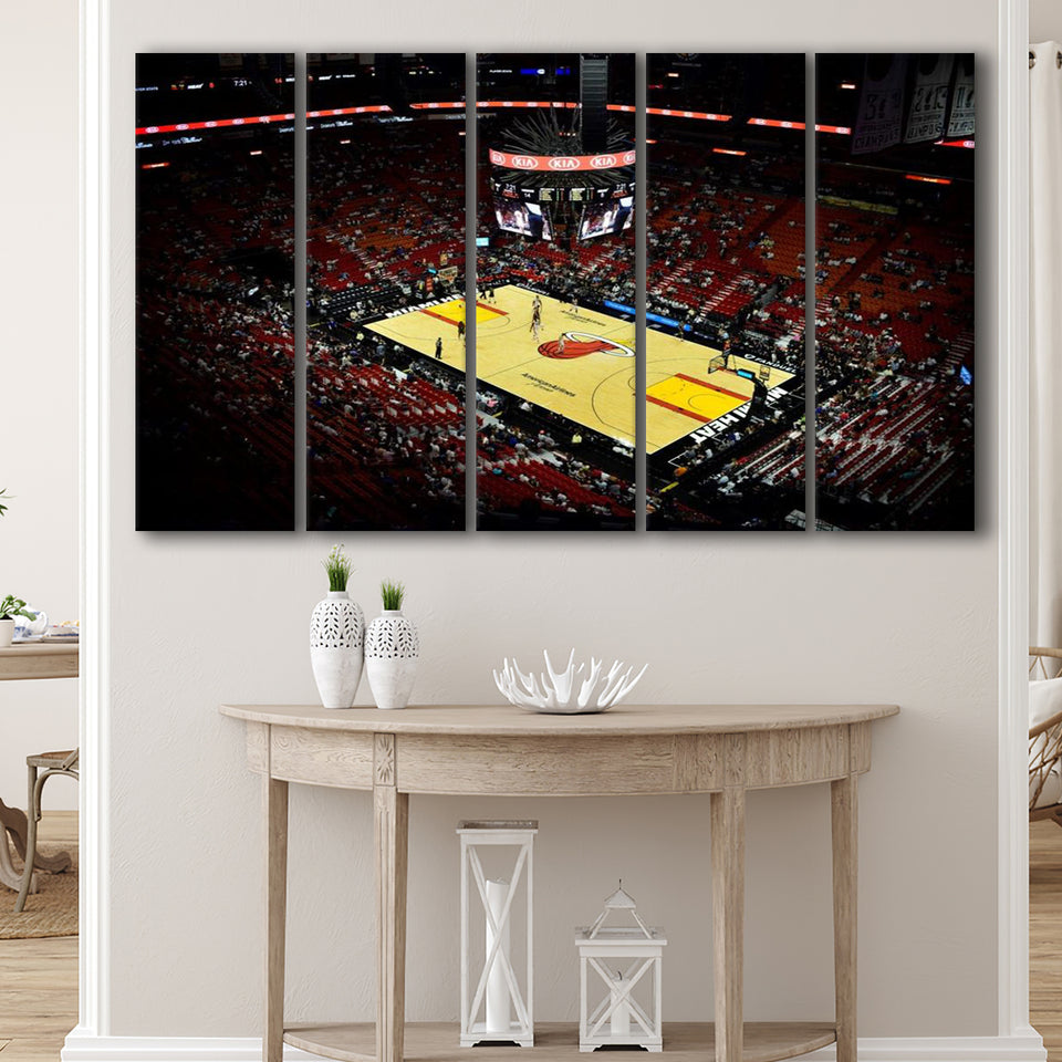 American Airlines Arena View, Stadium Canvas, Sport Art, Gift for him, Multi Panels B, Canvas Prints Wall Art Decor