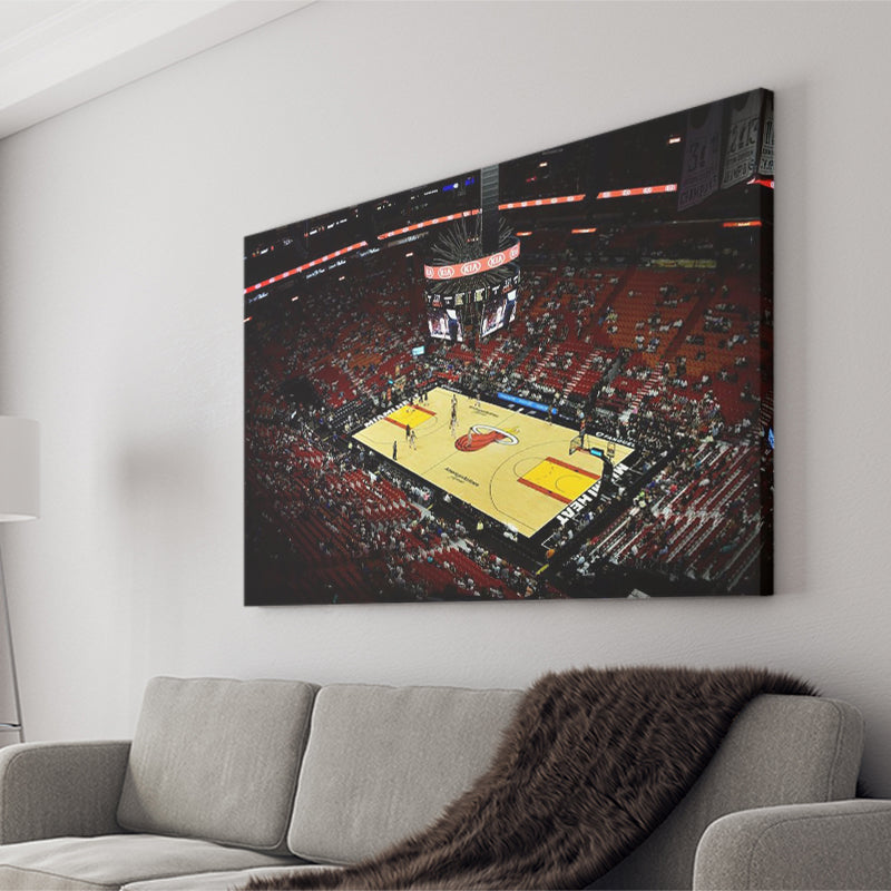 American Airlines Arena View, Stadium Canvas, Sport Art, Gift for him, Fan Gift, Canvas Prints Wall Art Decor