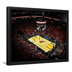 American Airlines Arena View, Stadium Canvas, Sport Art, Gift for him, Framed Art Prints Wall Art Decor, Framed Picture