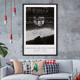 American Airlines Center Dallas Stars Ice Hockey Lovers Black And White Art Framed Art Prints Wall Art Decor, Framed Picture