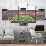 American Flag in Michigan Stadium, Stadium Canvas, Sport Art, Large Canvas, Multi Panels, Canvas Prints Wall Art Decor