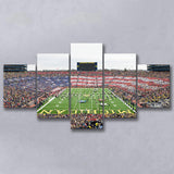 American Flag in Michigan Stadium, Stadium Canvas, Sport Art, Large Canvas, Multi Panels, Canvas Prints Wall Art Decor