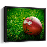 American Football, Football Framed Canvas Prints Wall Art Decor, Black Floating Frame