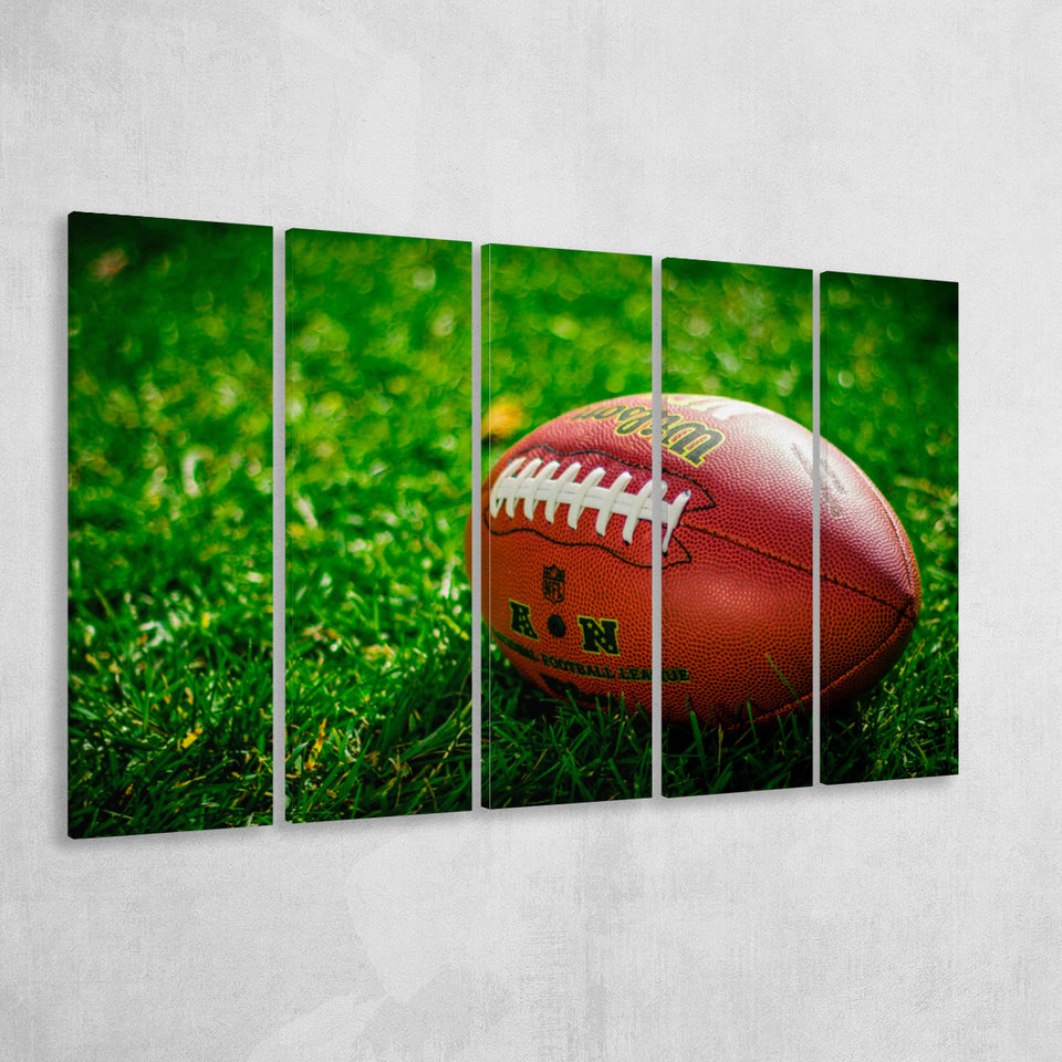 American Football, Football 5 Panels B,Large Canvas,Canvas Prints Wall Art Home Decor