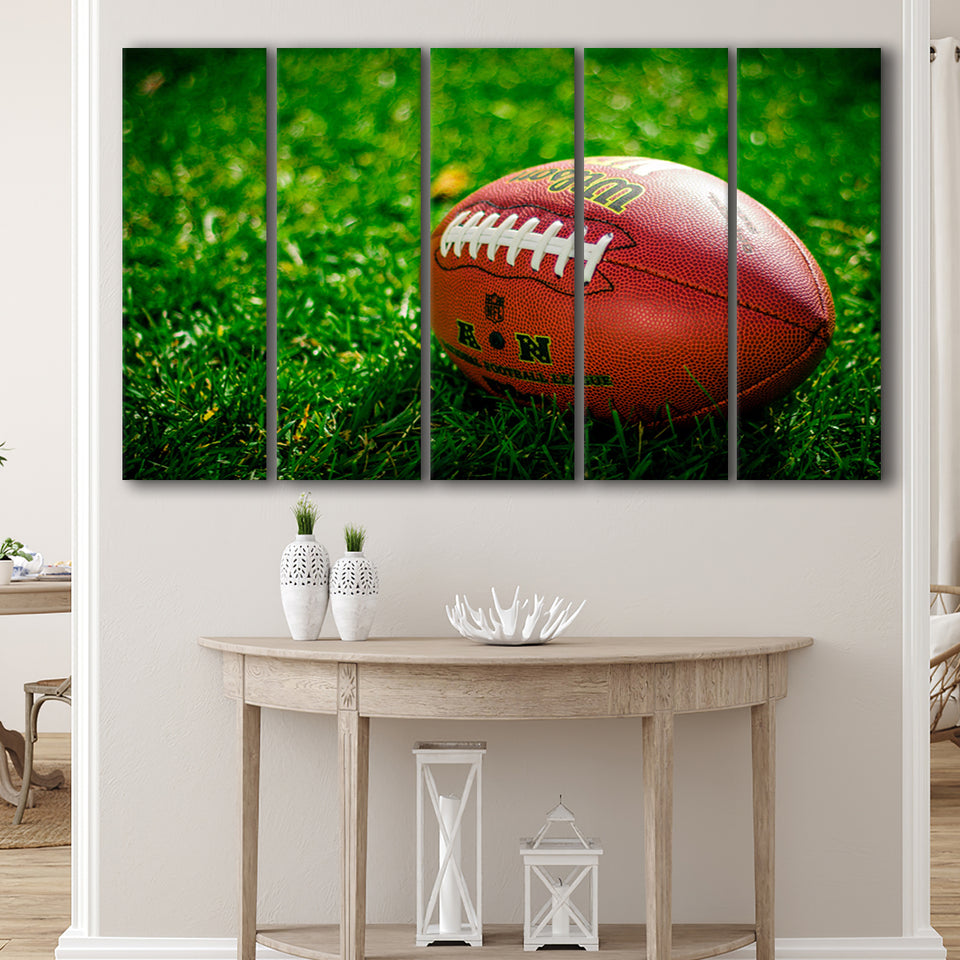 American Football, Football 5 Panels B,Large Canvas,Canvas Prints Wall Art Home Decor