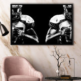 American Football Player Framed Canvas Prints Wall Art Decor - Paiting Canvas, Art Prints, Floating Frame