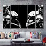 American Football Player 5 Piece B Canvas Prints Wall Art Decor - Painting Canvas, Multi Panels