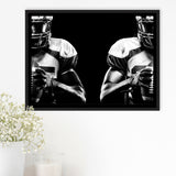 American Football Player Framed Canvas Prints Wall Art Decor - Paiting Canvas, Art Prints, Floating Frame