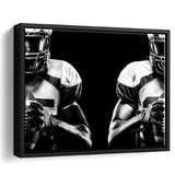 American Football Player Framed Canvas Prints Wall Art Decor - Paiting Canvas, Art Prints, Floating Frame