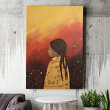American Girl Native Acrylic Painting Kids Room Art, Painting Art, Canvas Prints Wall Art Home Decor