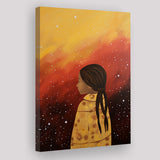 American Girl Native Acrylic Painting Kids Room Art, Painting Art, Canvas Prints Wall Art Home Decor