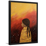 American Girl Native Acrylic Painting Kids Room Art, Painting Art, Framed Art Prints Wall Decor