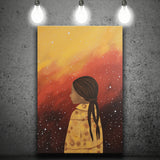 American Girl Native Acrylic Painting Kids Room Art, Painting Art, Canvas Prints Wall Art Home Decor